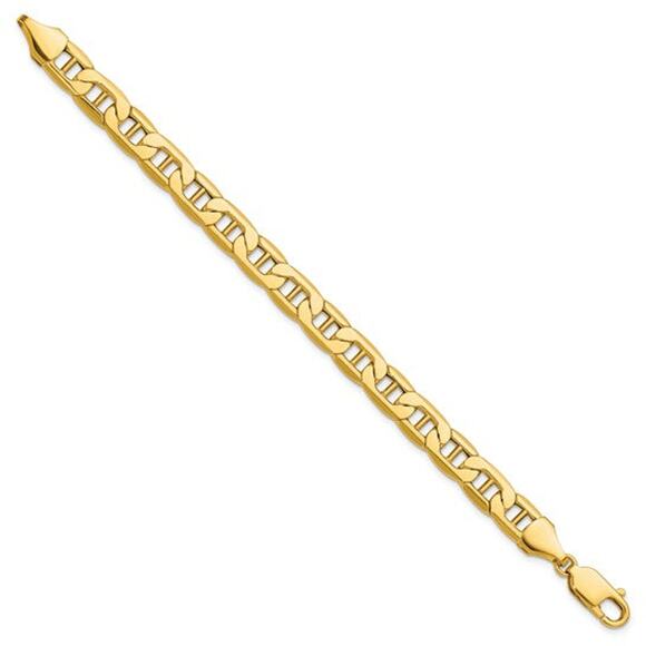 14k Gold Anchor Chain Bracelet, 9 inches long - Picture 2 of 3